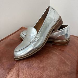 Silver loafers